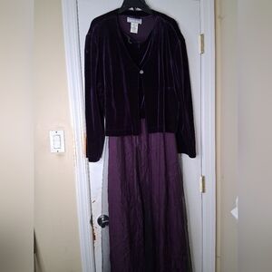 Jessica Howard Deep Purple Velvet Set